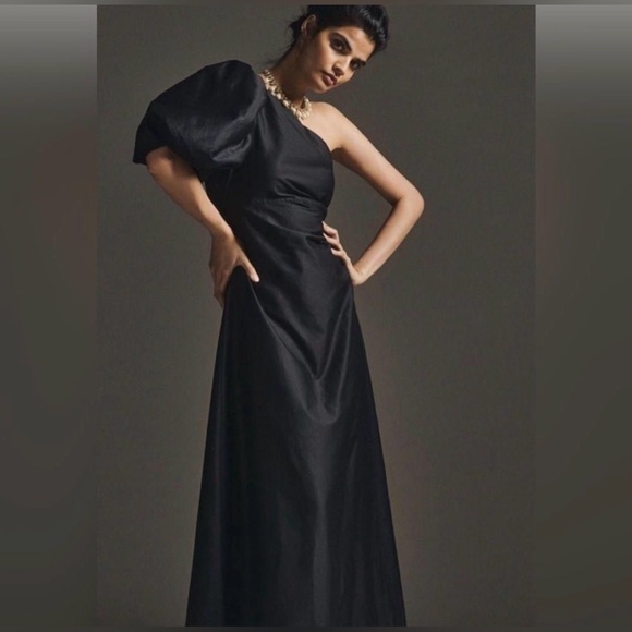 Aureta One-Shoulder Puff-Sleeve Dress - Picture 4 of 15